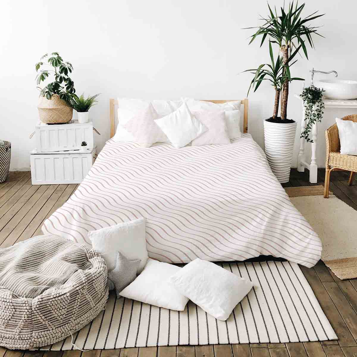 Original Therapiedecke - Ensemble de literie en coton Vagues roses