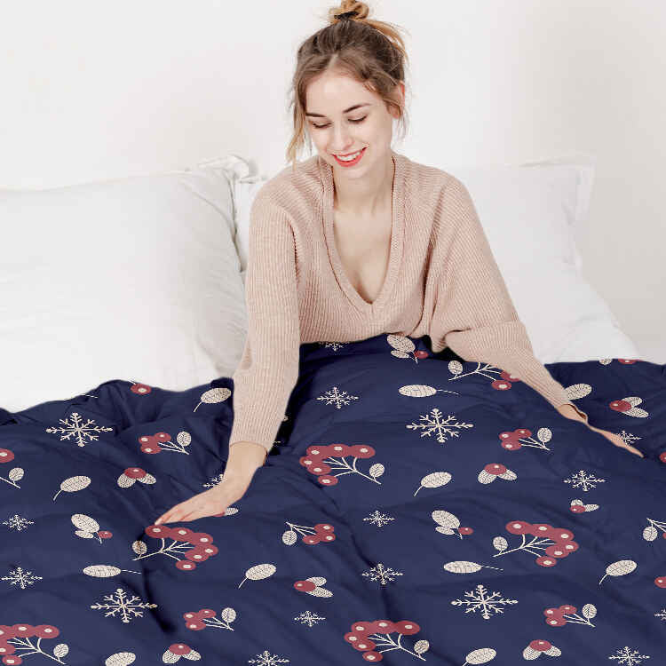 Original Therapiedecke - Ensemble de literie en coton bleu groseille