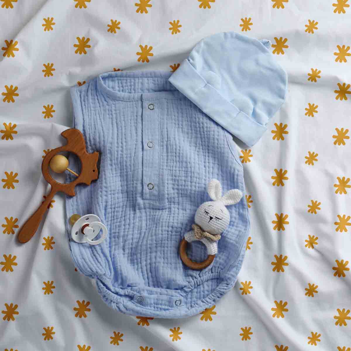 Original Therapiedecke - Ensemble de literie en coton Fleurs jaunes