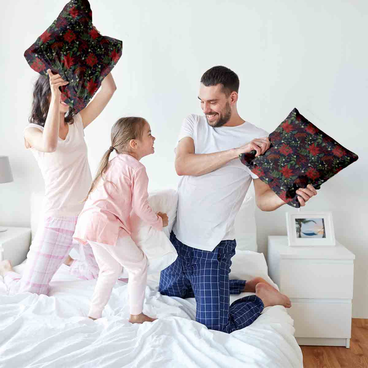 Coussin de santé avec étoile de Noël rouge