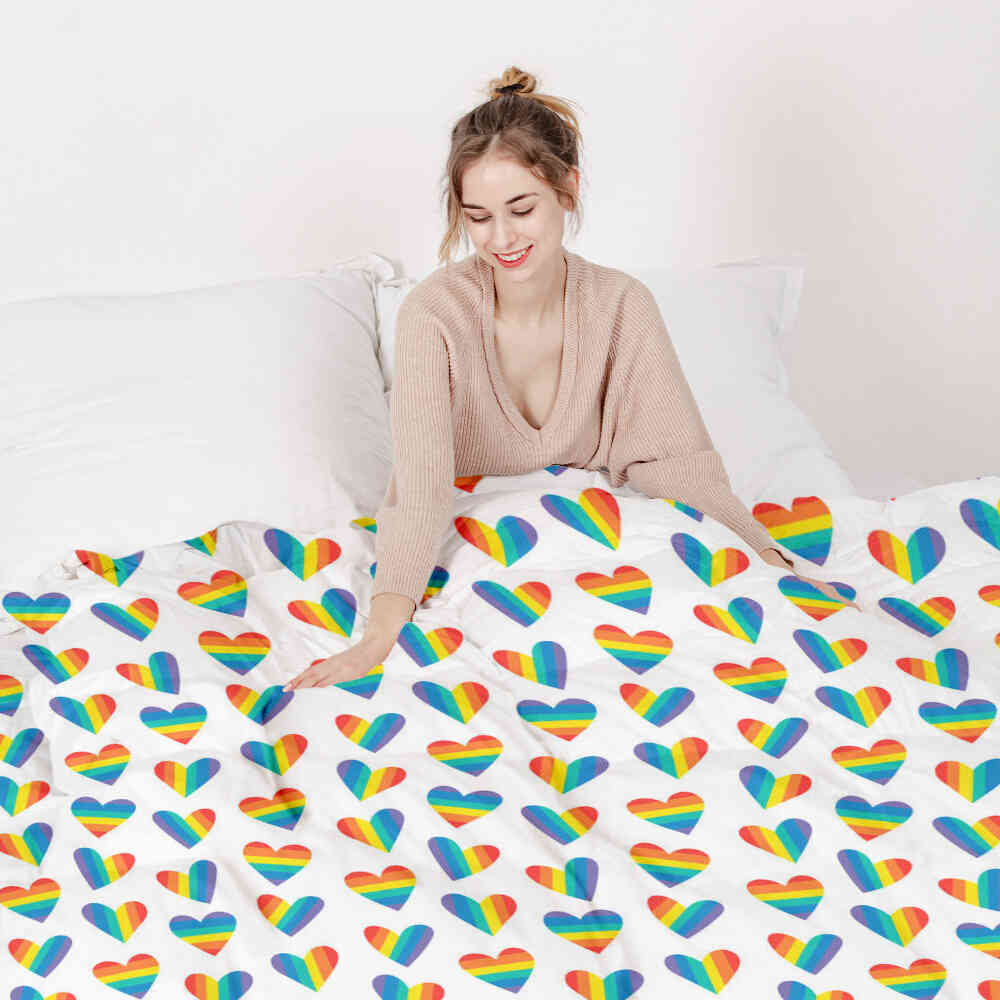 Original Therapiedecke - Ensemble de literie en coton LOVE IS LOVE