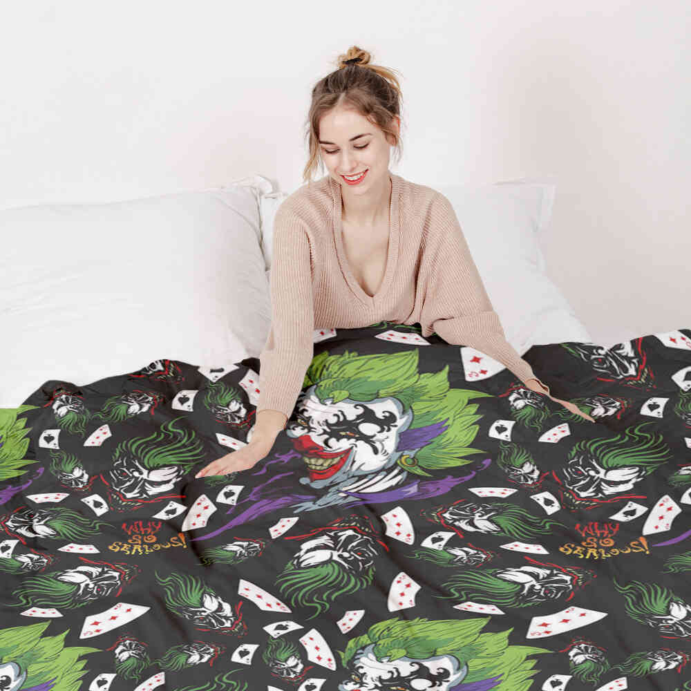 Couverture Thérapeutique Originale TD - Ensemble de Literie en Coton Joker Coloré