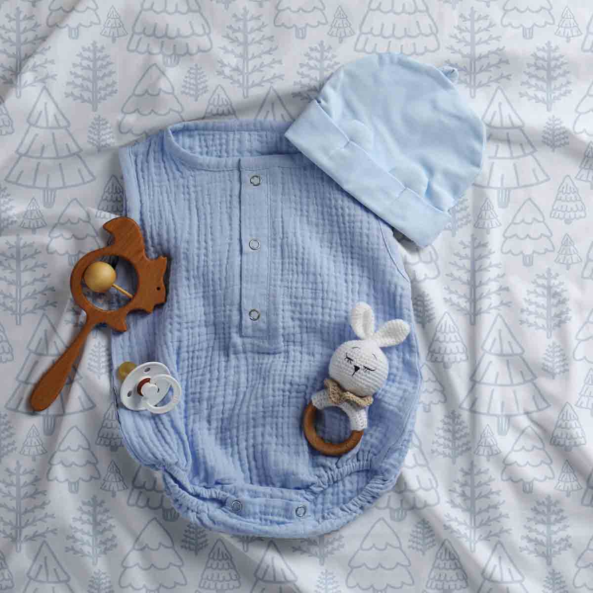 Ensemble de literie avec couverture thérapeutique forêt délicate
