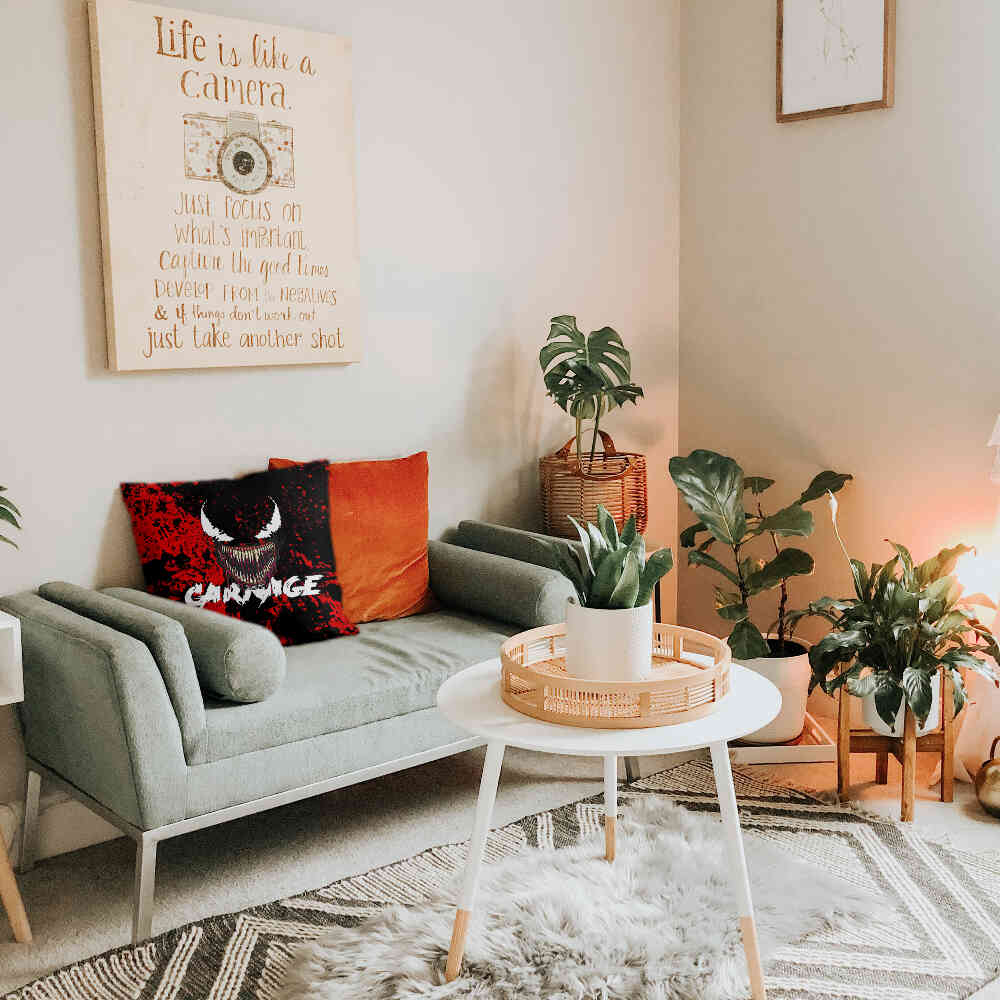 Coussin de santé noir visage de joker