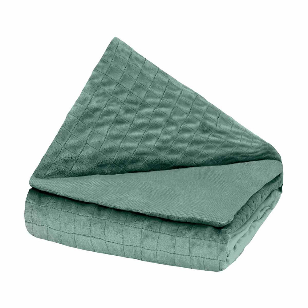 Couverture thérapeutique originale - Couverture pondérée avec housse 4 saisons en vert menthe pour adultes