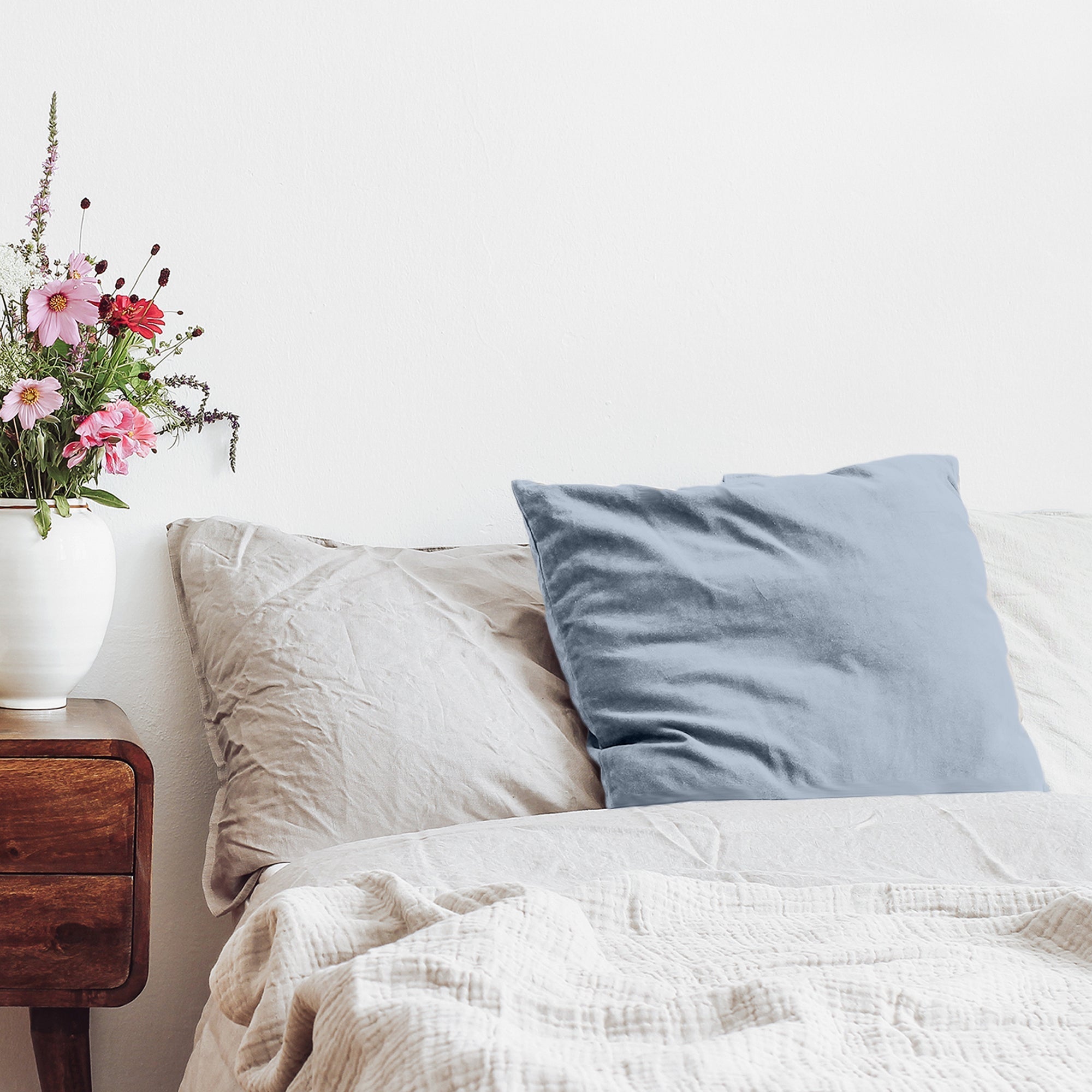 Coussin de santé bleu acier