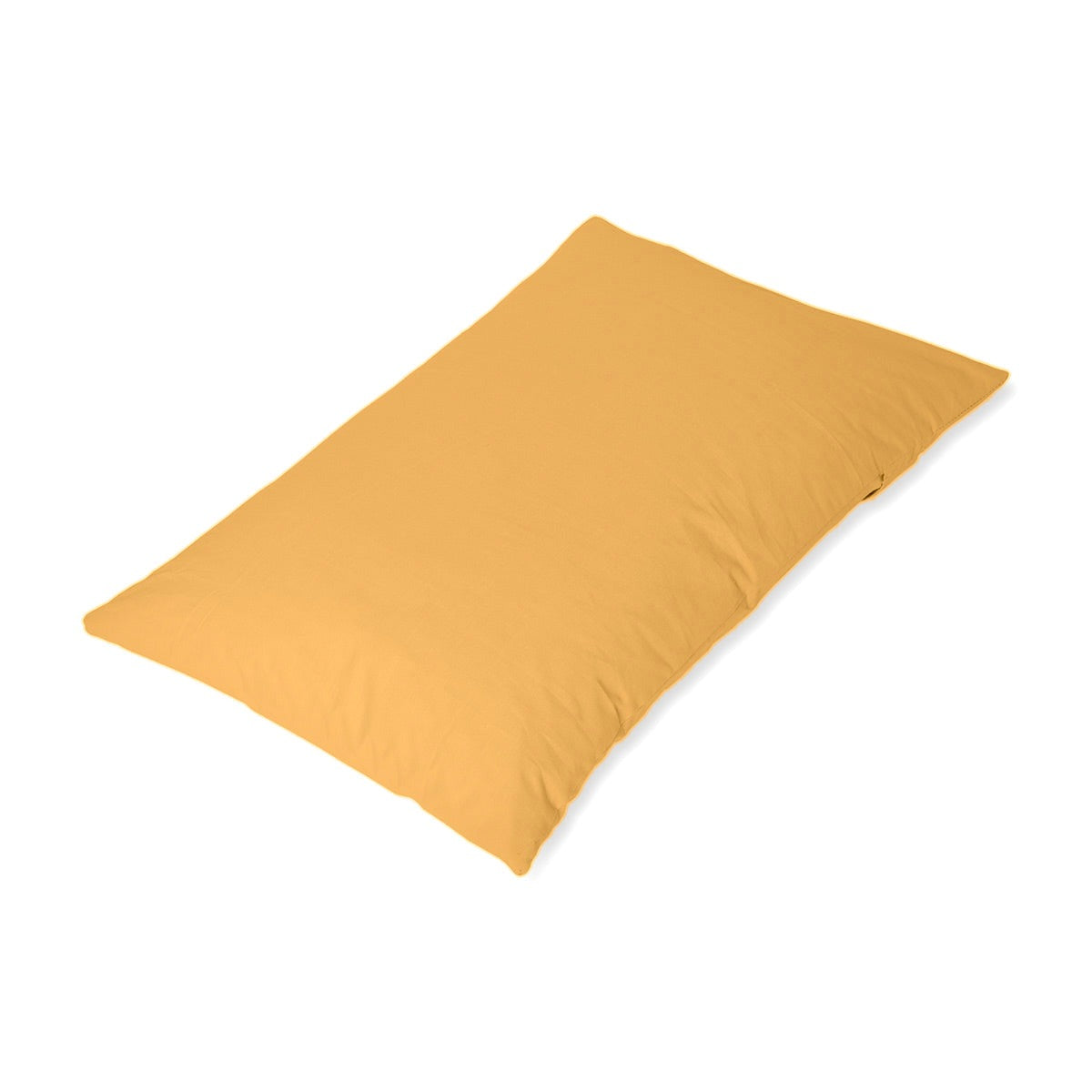Coussin de santé avec housse en coton jaune pour adultes – housse de coussin vue de biais