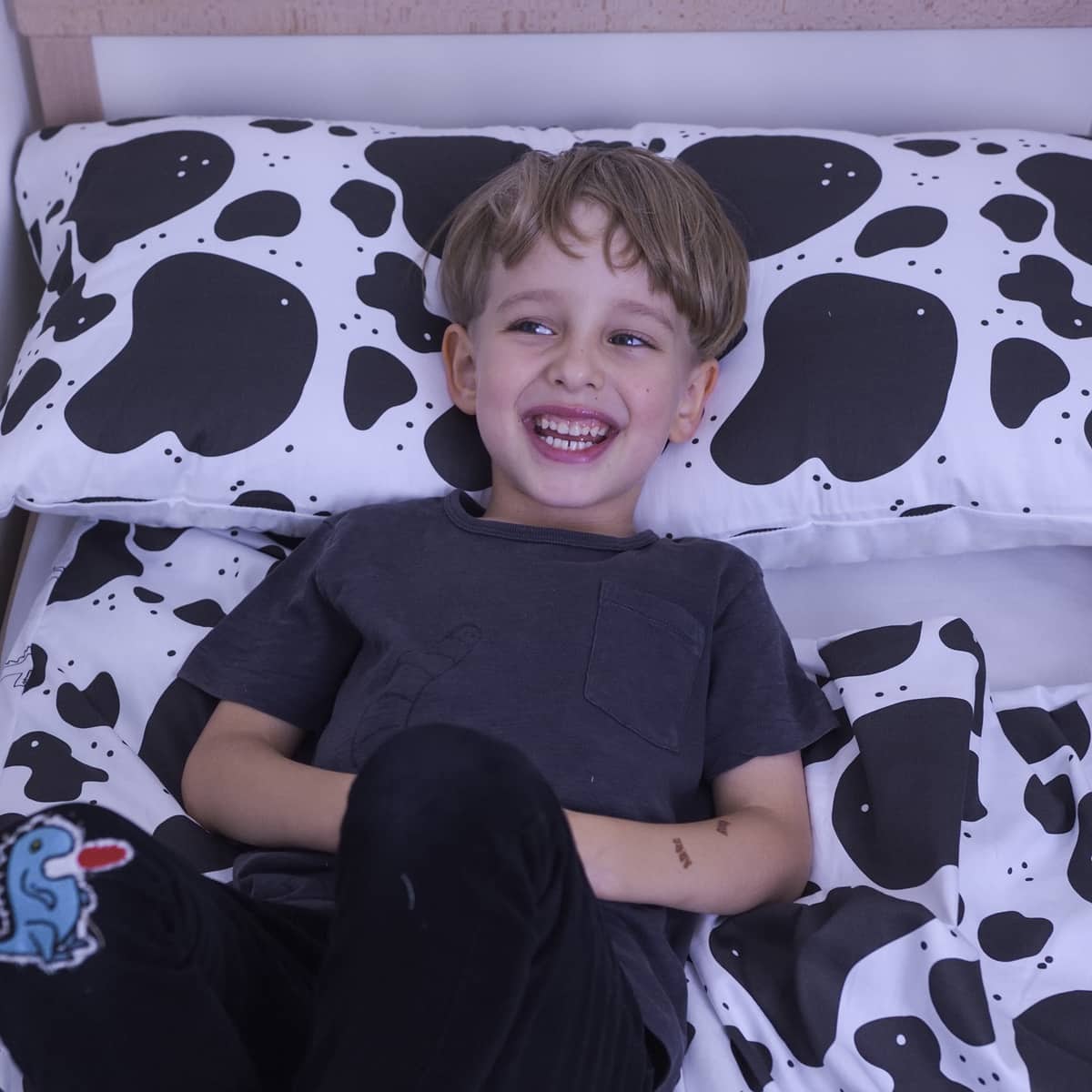 Coussin de santé avec motif taches de vache pour enfants