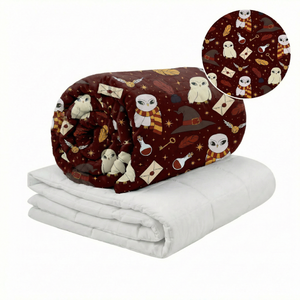 Couverture thérapeutique originale - Magie Hedwig Couverture pondérée avec housse en coton pour enfants & adultes