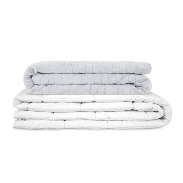 Couverture thérapeutique originale - Couverture pondérée avec housse 4 saisons en vert sapin pour adultes