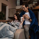 Couverture thérapeutique originale - Couverture pondérée avec housse 4 saisons en gris pour adultes