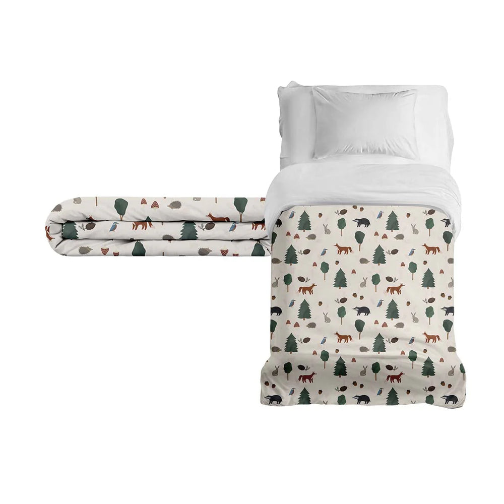 Couverture thérapeutique originale - Couverture lestée animaux de la forêt avec housse en coton pour enfants
