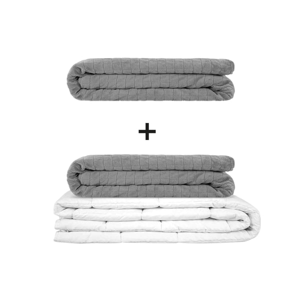 Couverture thérapeutique originale - Ensemble de couvertures pondérées pour adultes incluant 2 housses au choix