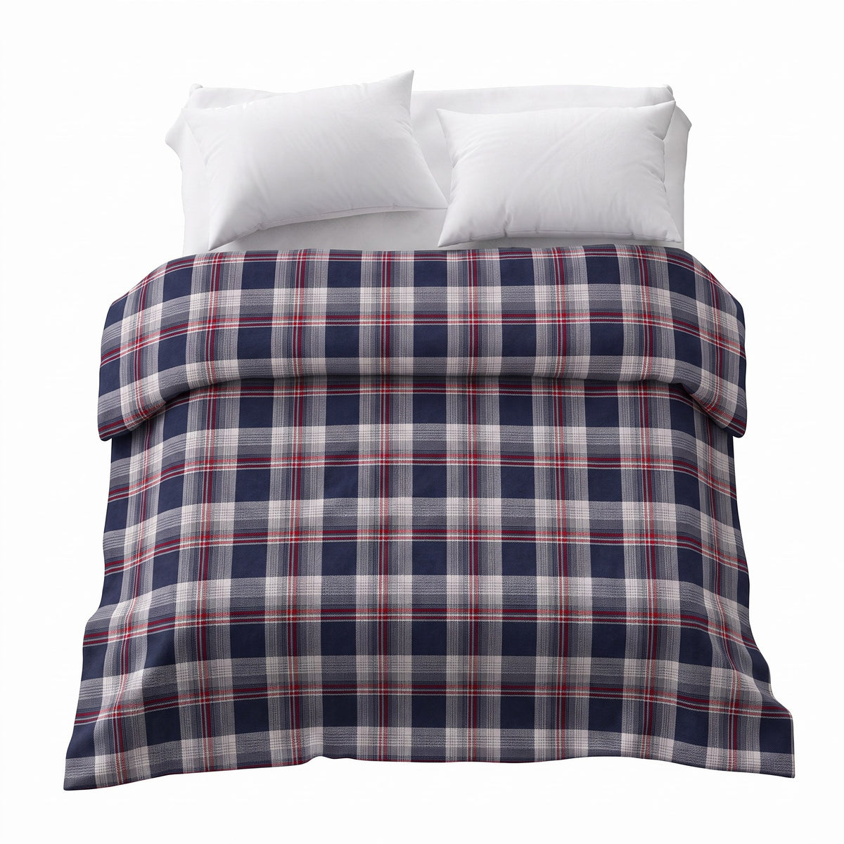 Couverture de thérapie originale - Housse en flanelle à carreaux bleus