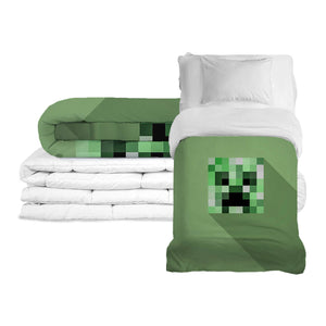 Couverture thérapeutique originale - Couverture lestée Minecraft Creeper avec housse en coton pour enfants et adultes