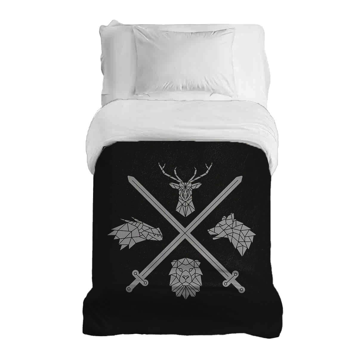 Couverture thérapeutique originale - Housse en coton avec blason