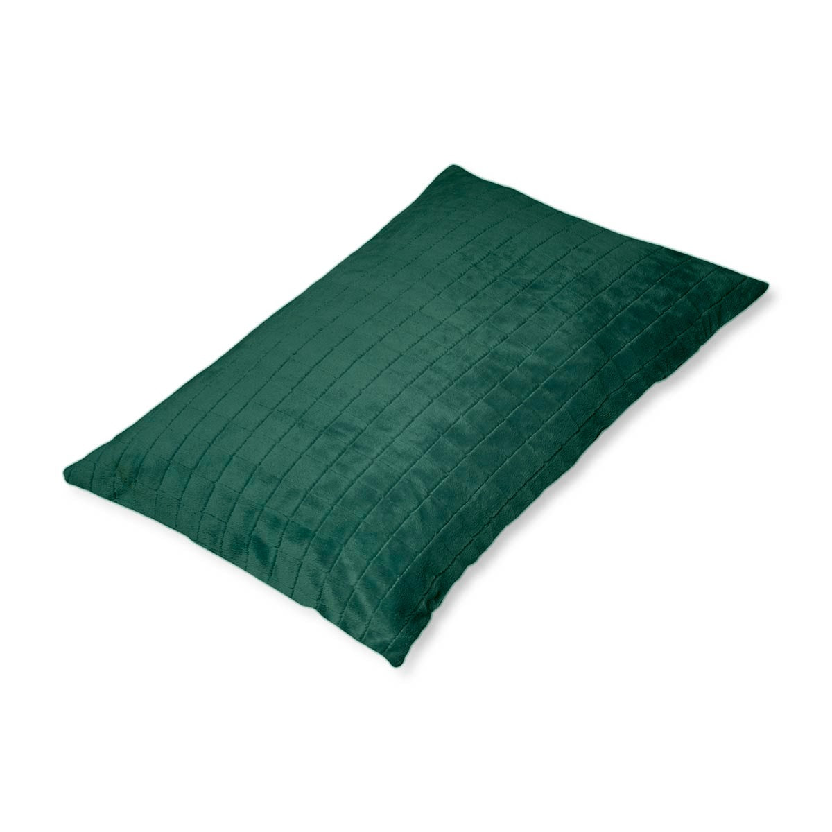 Coussin de santé avec housse 4 saisons vert sapin pour adultes – housse de coussin vue de biais