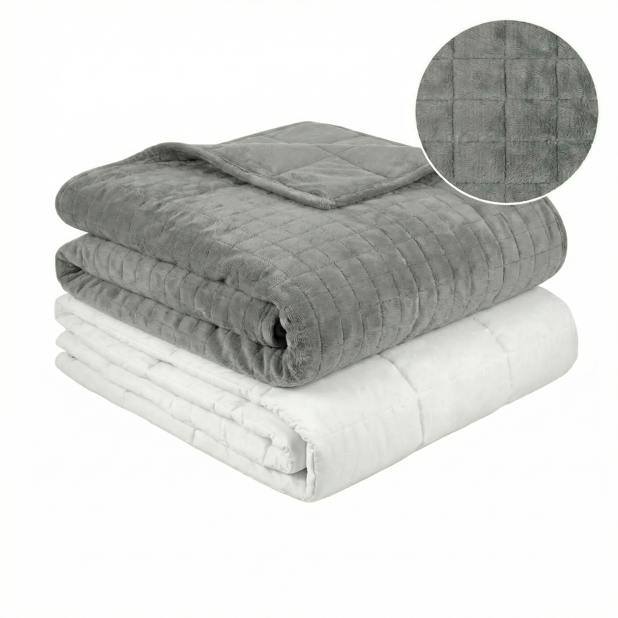 Couverture thérapeutique originale - Couverture pondérée avec housse 4 saisons en gris pour adultes