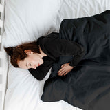 Couverture thérapeutique originale - Couverture pondérée avec housse en coton gris foncé pour adultes