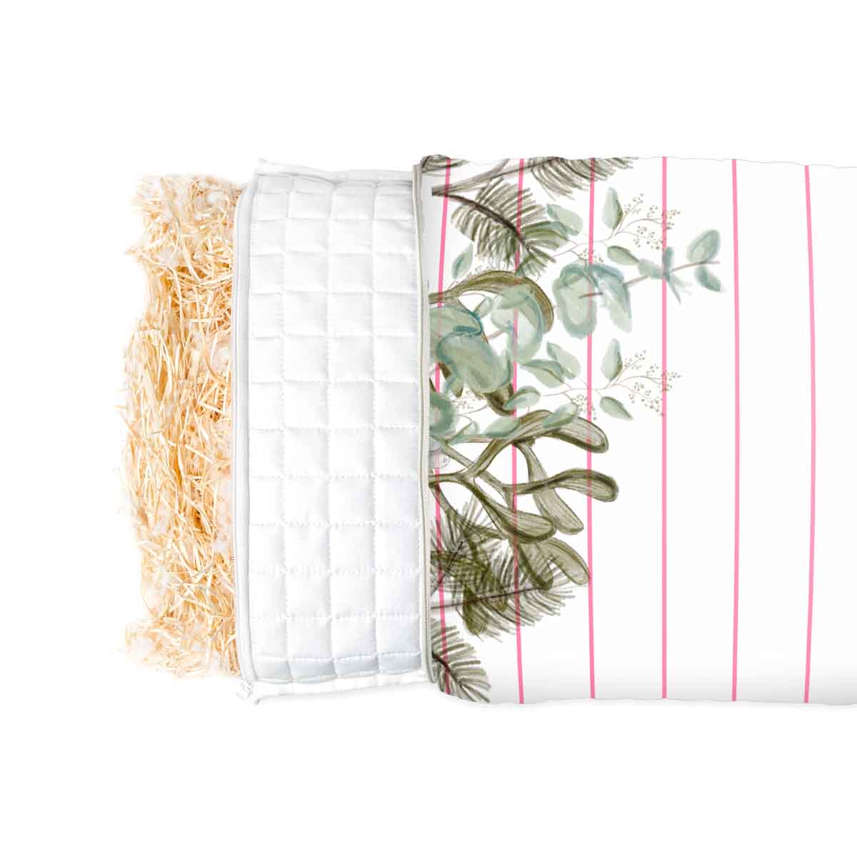 Blanc rouge avec branches coussin de santé pour adultes