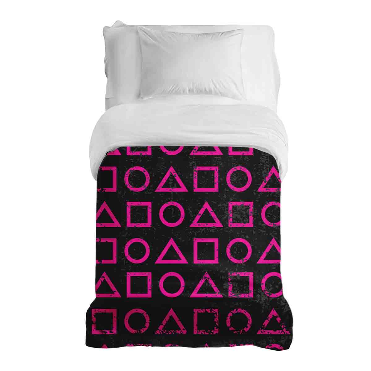 Couverture thérapeutique originale - Housse en coton rose Formes Dalgona