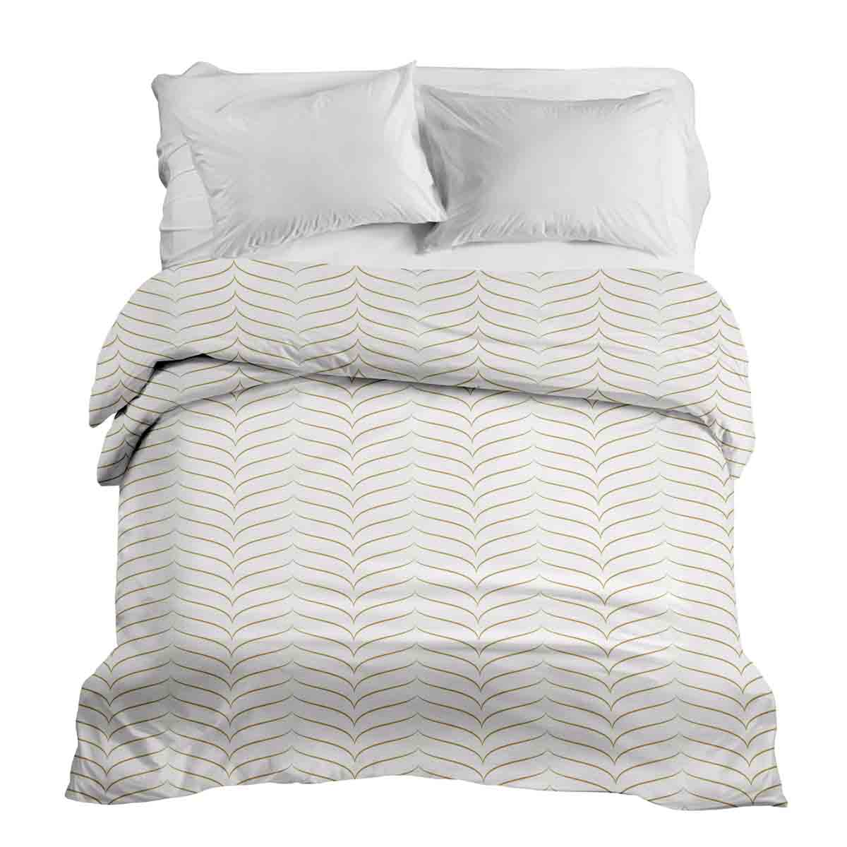 Couverture thérapeutique originale - Housse en coton avec forme en V dorée