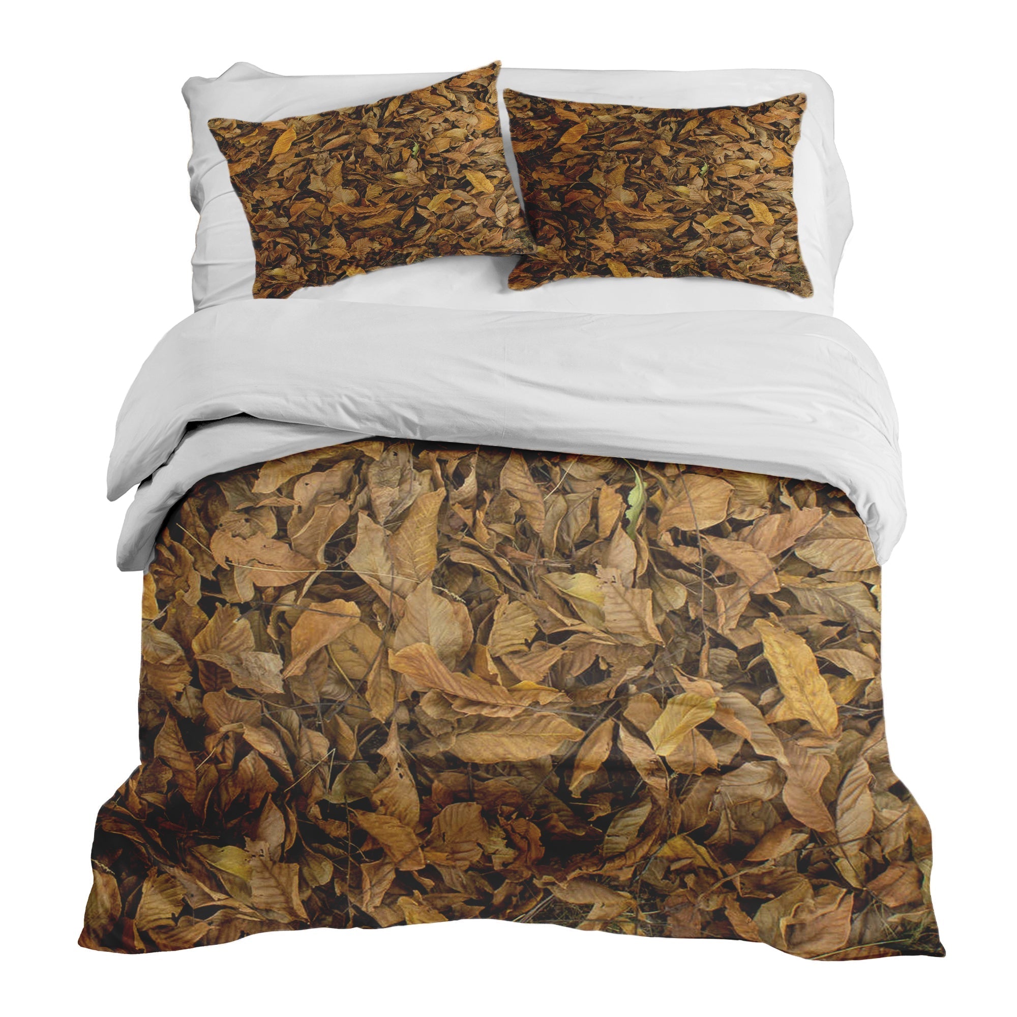 Couverture Thérapeutique Originale TD - Ensemble de Literie en Coton Feuilles d'Automne