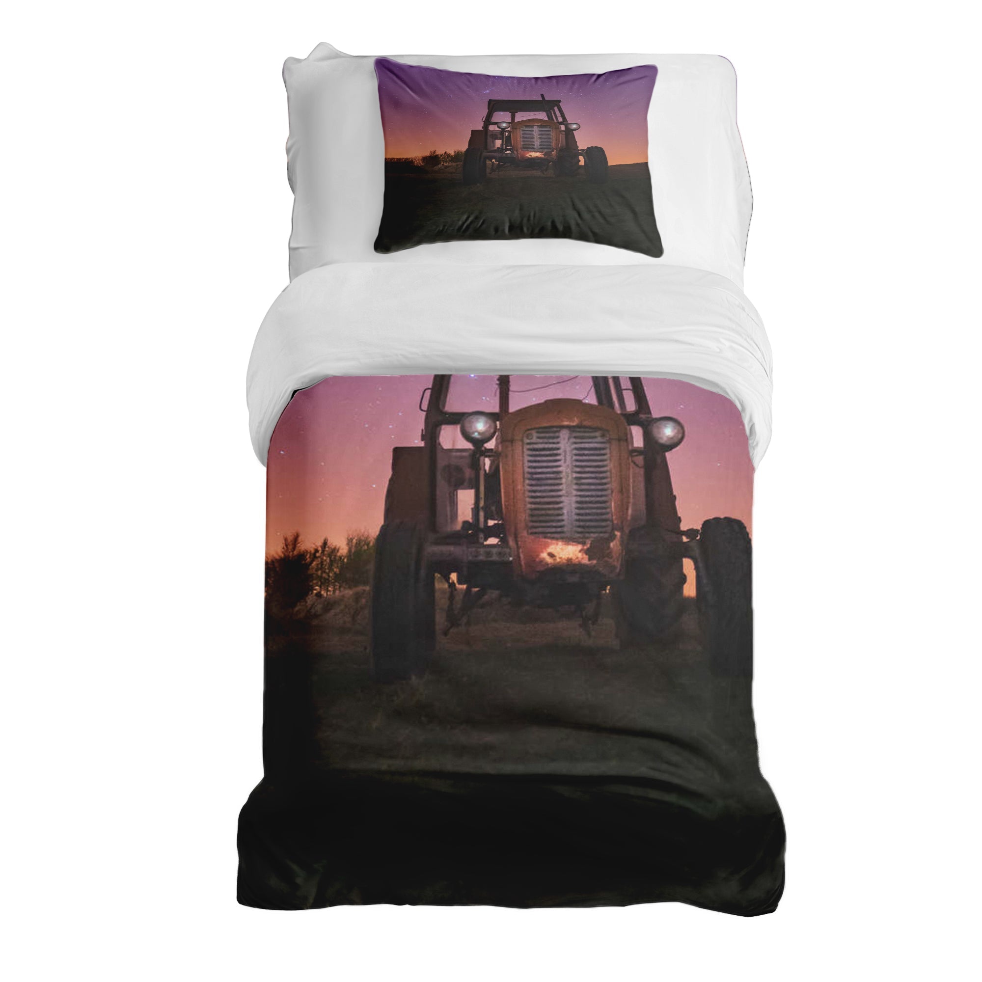 Original Therapiedecke - Ensemble de literie en coton Violet avec Tracteur