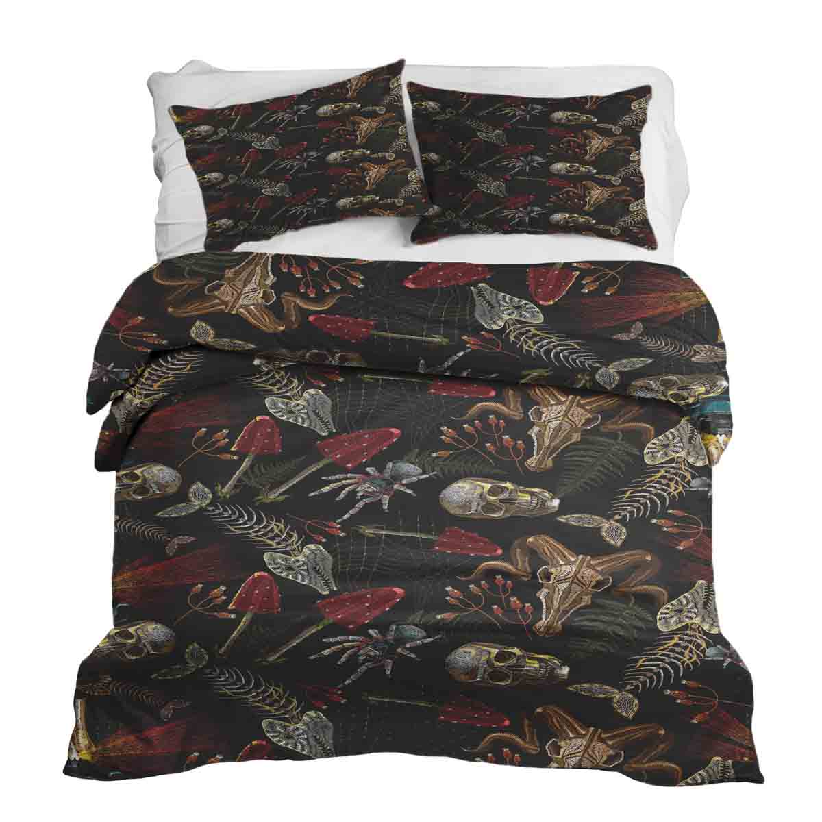 Original Therapiedecke - Ensemble de literie en coton squelette Halloween