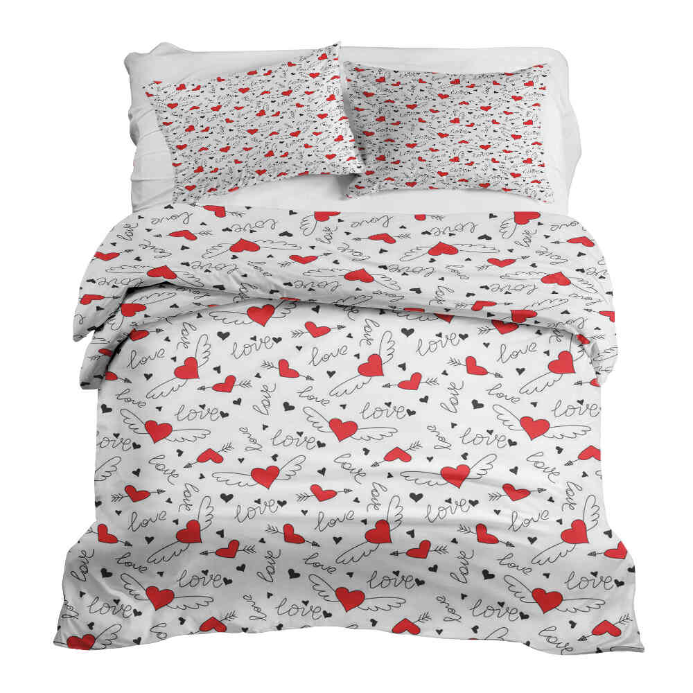 Original Therapiedecke - Ensemble de literie en coton L'amour donne des ailes