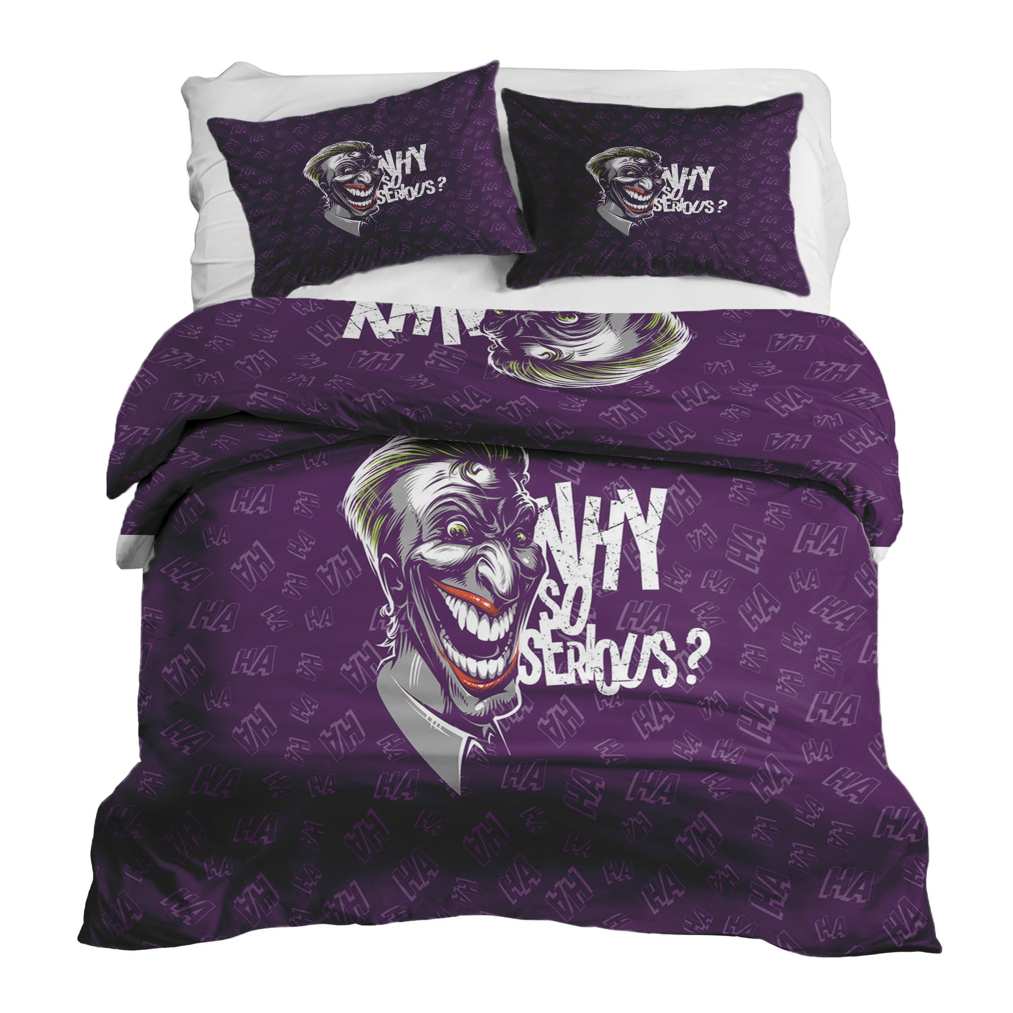 Couverture Thérapeutique Originale TD - Ensemble de Literie en Coton Violet Why So Serious?