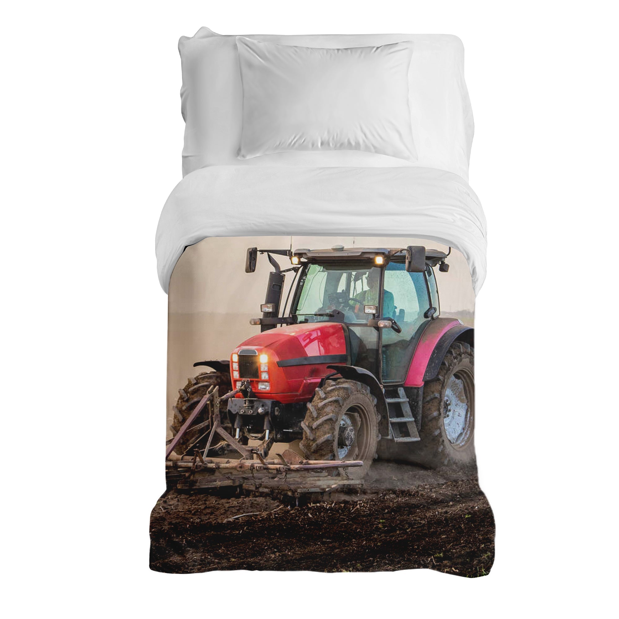 Couverture thérapeutique originale - Housse en coton avec grand tracteur