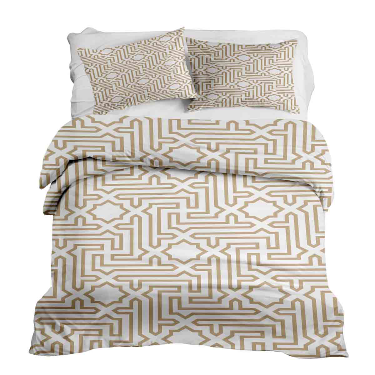 Original Therapiedecke - Ensemble de literie en coton Beige avec formes