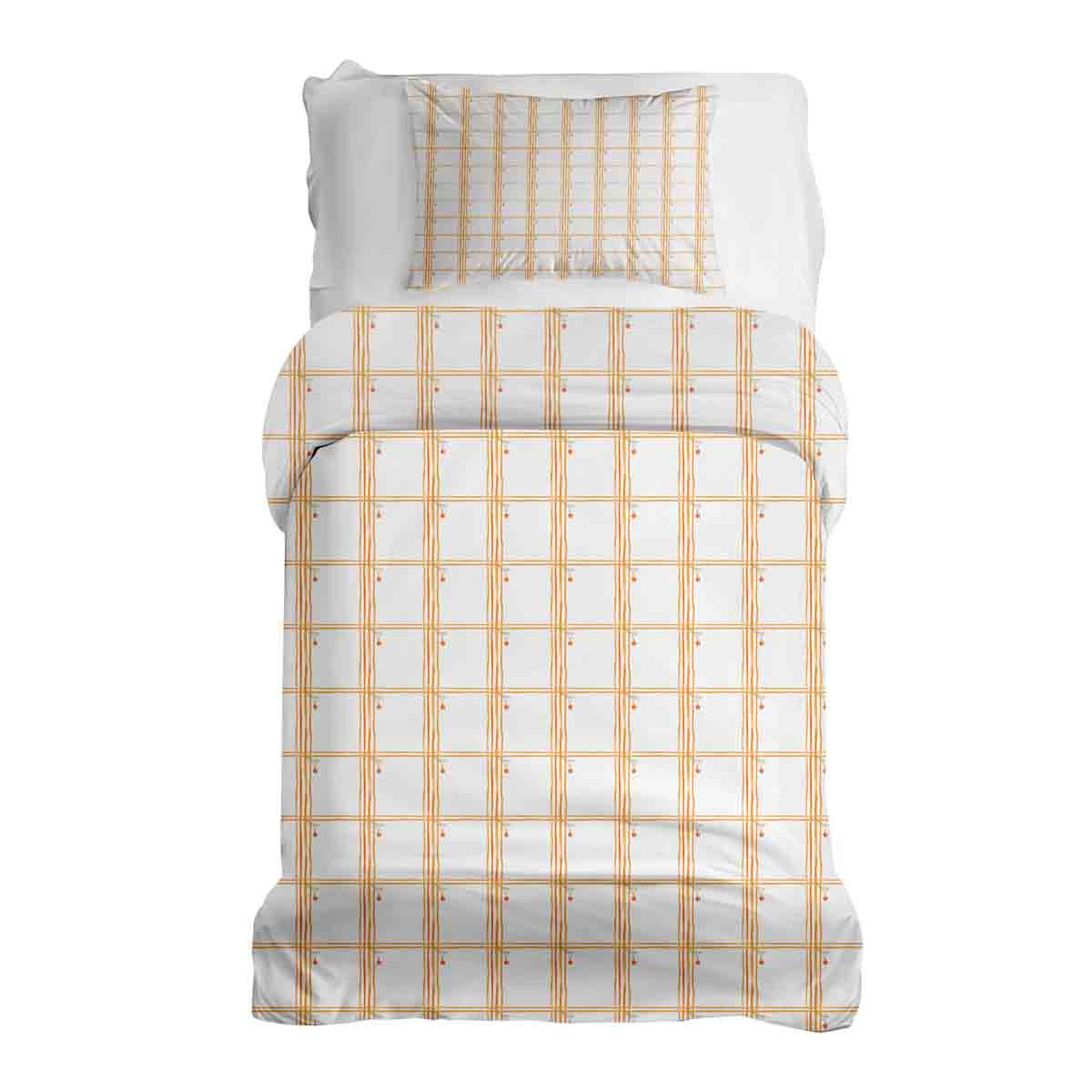Original Therapiedecke - Ensemble de literie en coton Jaune carreaux