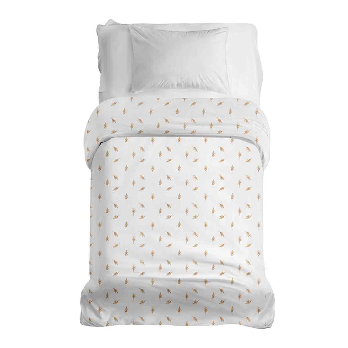 Couverture thérapeutique originale - Housse en coton blanc avec pailles
