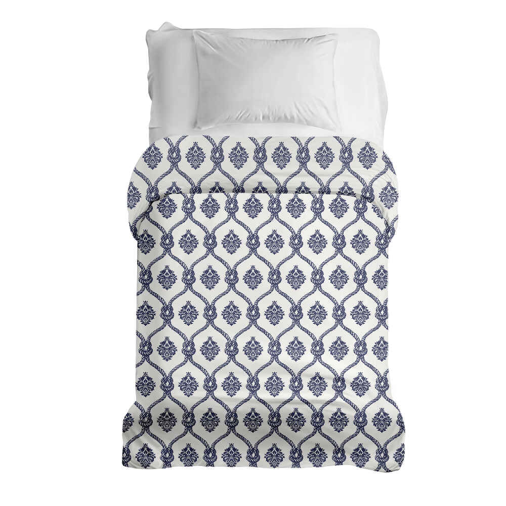 Couverture thérapeutique originale - Housse en coton motif marin bleu