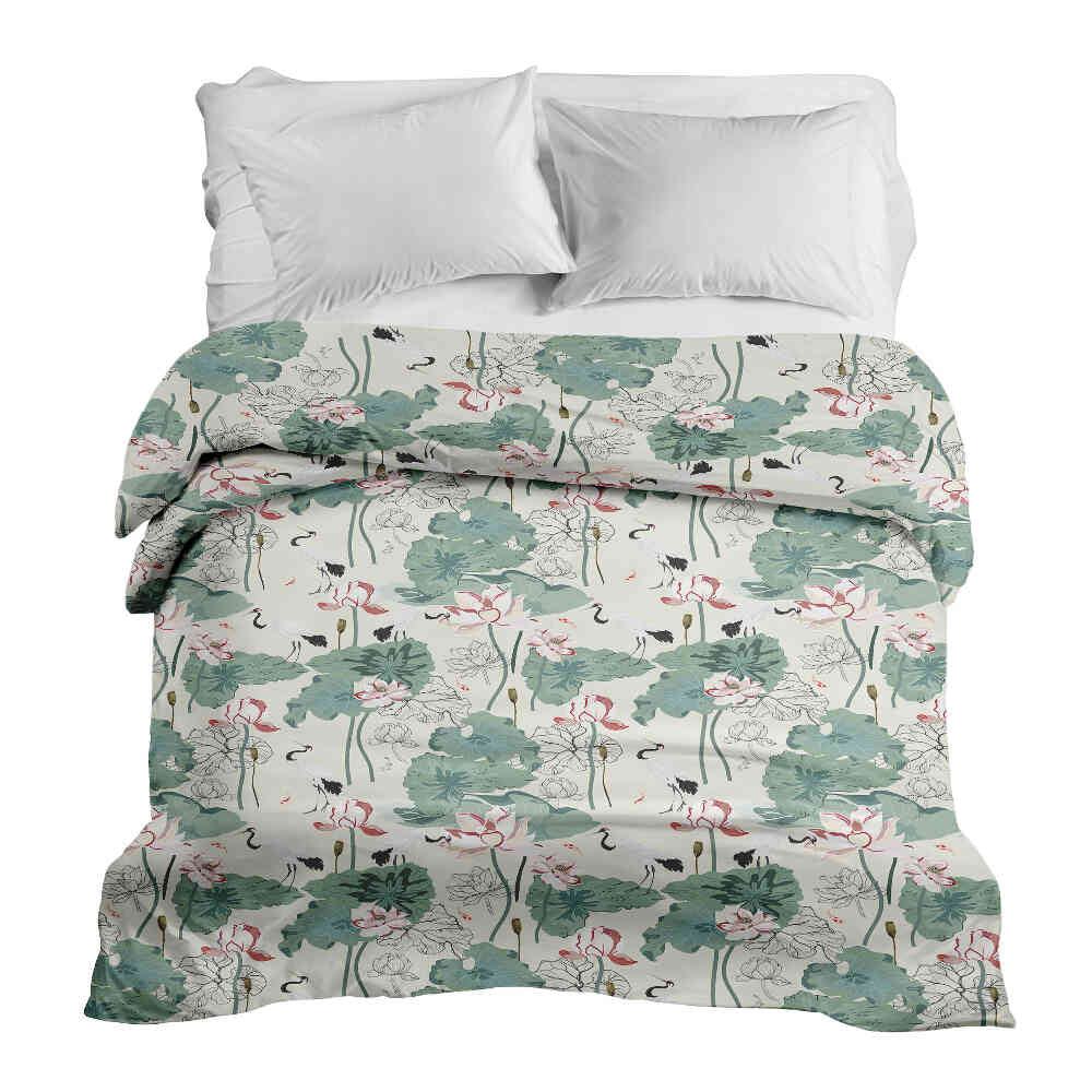 Couverture thérapeutique originale - Housse en coton Nénuphar