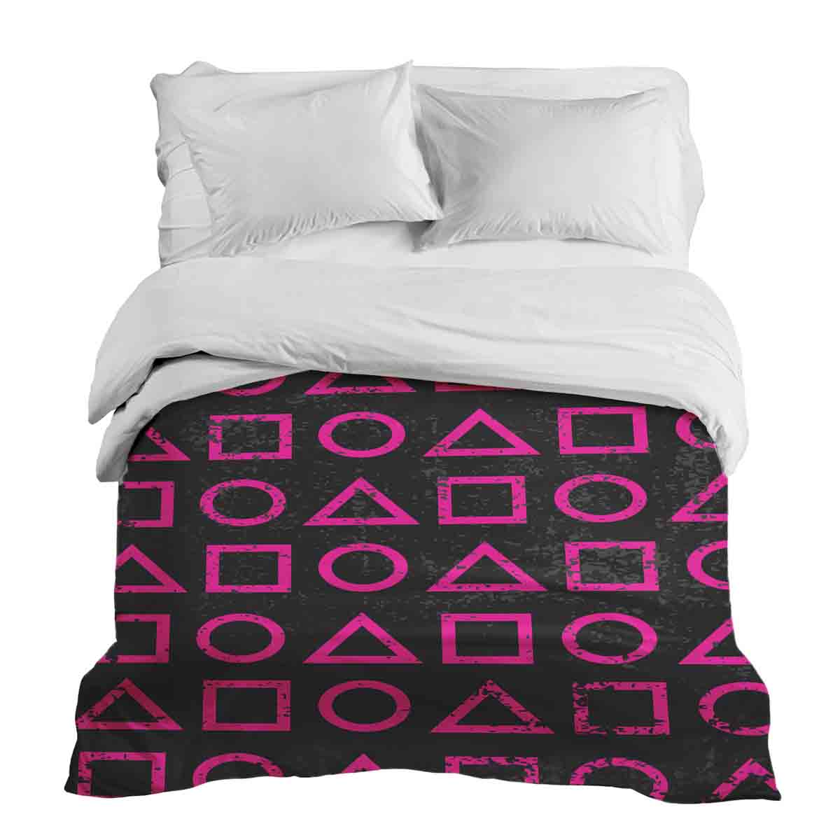 Couverture thérapeutique originale - Housse en coton rose Formes Dalgona