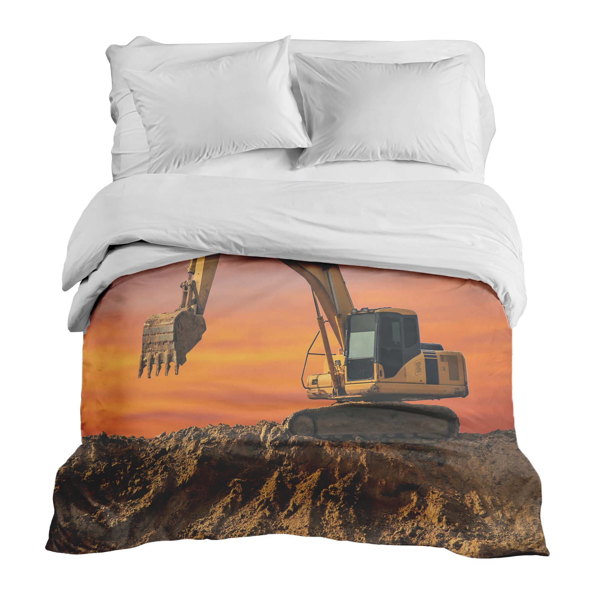 Couverture thérapeutique originale - Housse en coton Tracteur au lever du soleil
