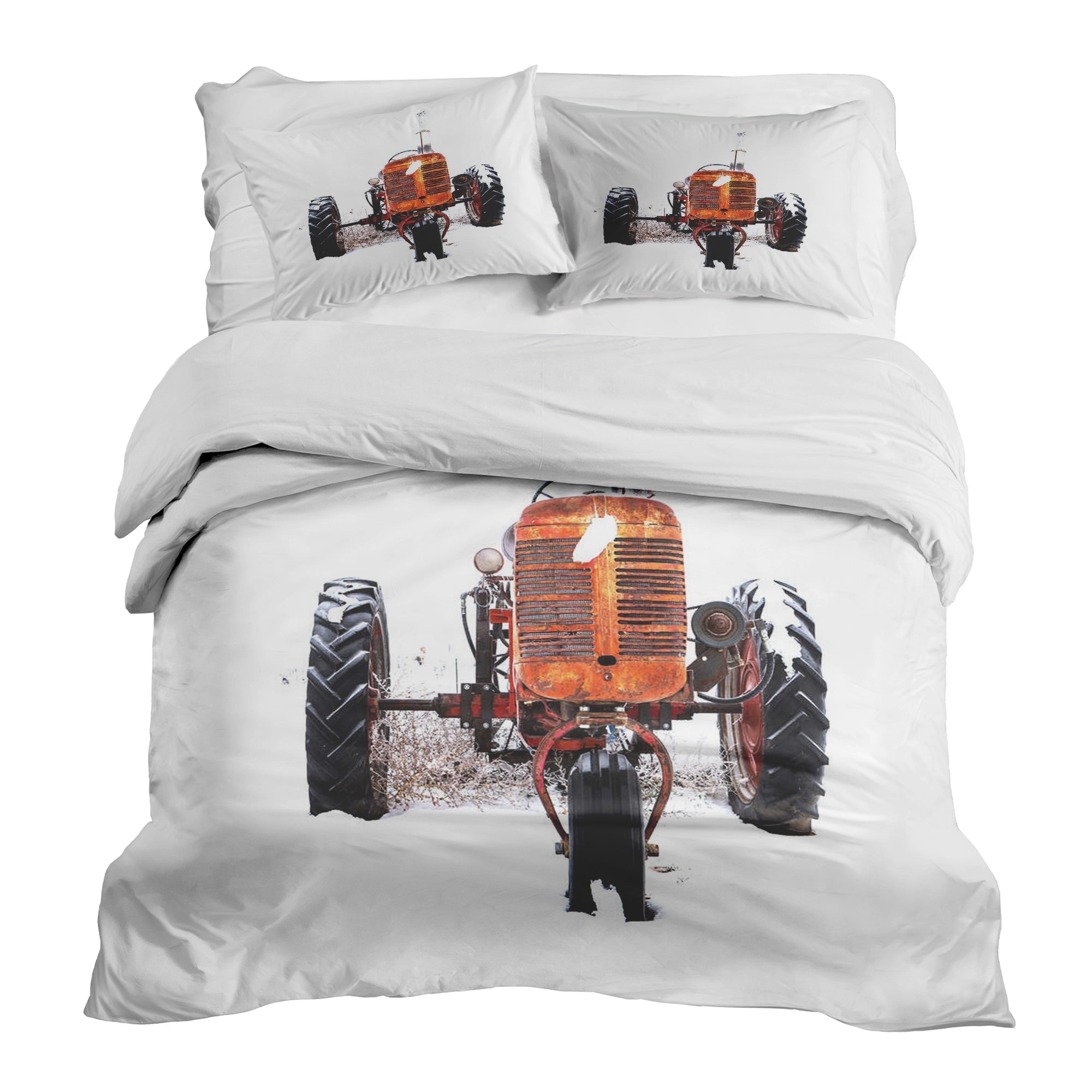 Original Therapiedecke - Ensemble de literie en coton Tracteur en Orange
