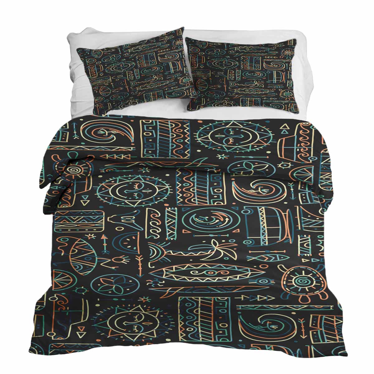 Original Therapiedecke - Ensemble de literie en coton avec motif Hawaii vert