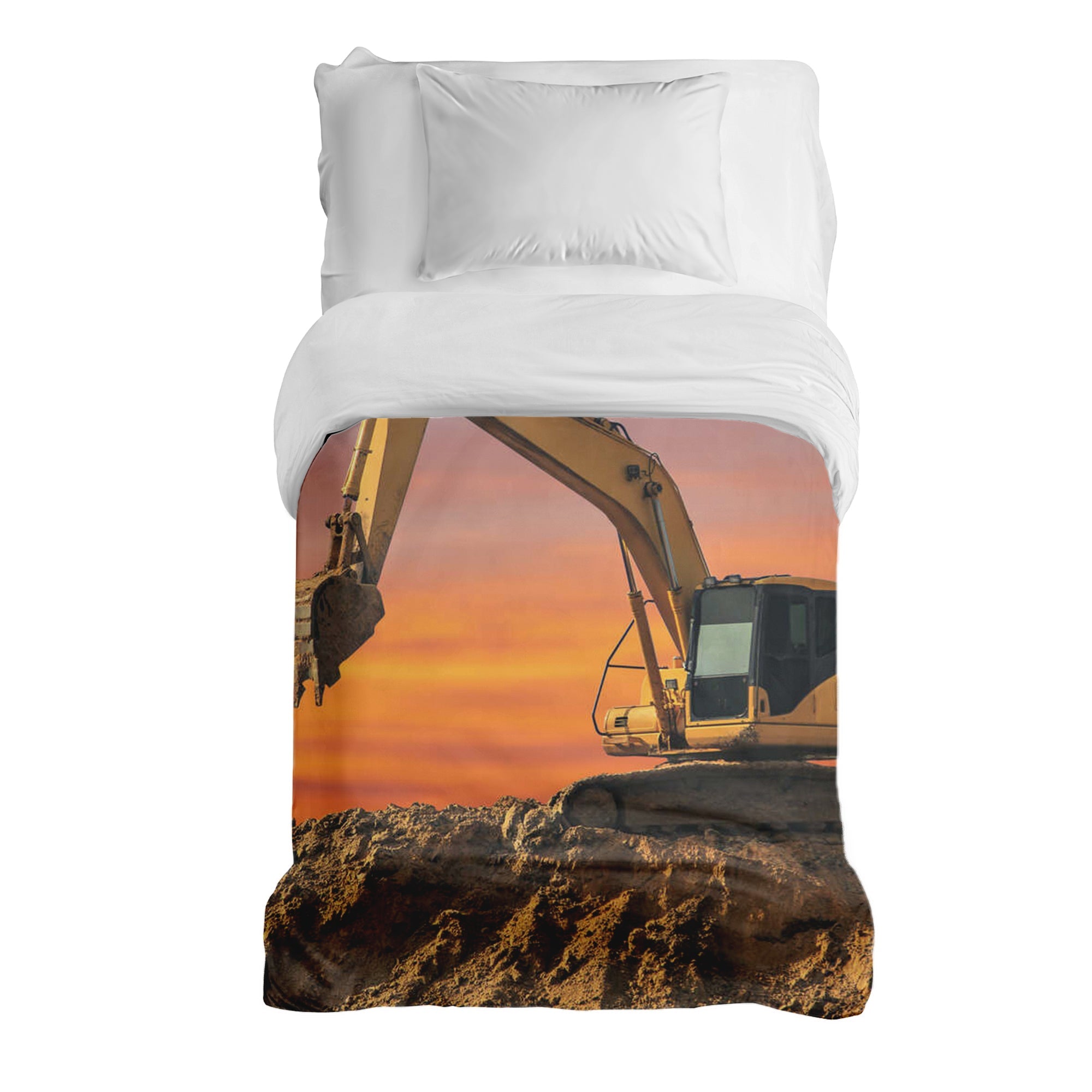 Couverture thérapeutique originale - Housse en coton Tracteur au lever du soleil
