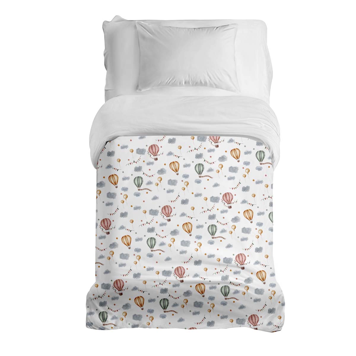 Couverture thérapeutique originale - Housse en coton Montgolfière
