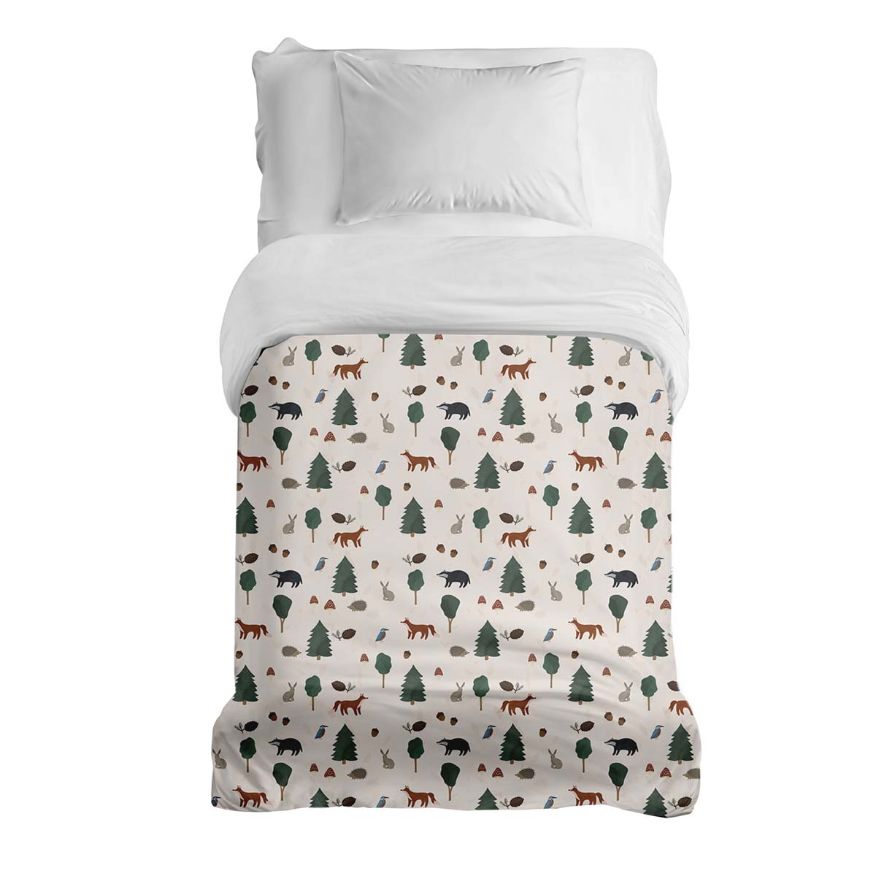 Couverture thérapeutique originale - Housse en coton animaux de la forêt