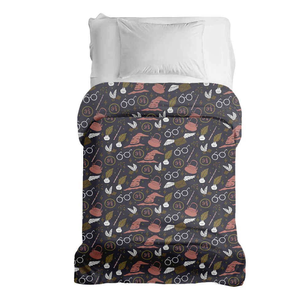 Couverture thérapeutique originale - Housse en coton noire Magie