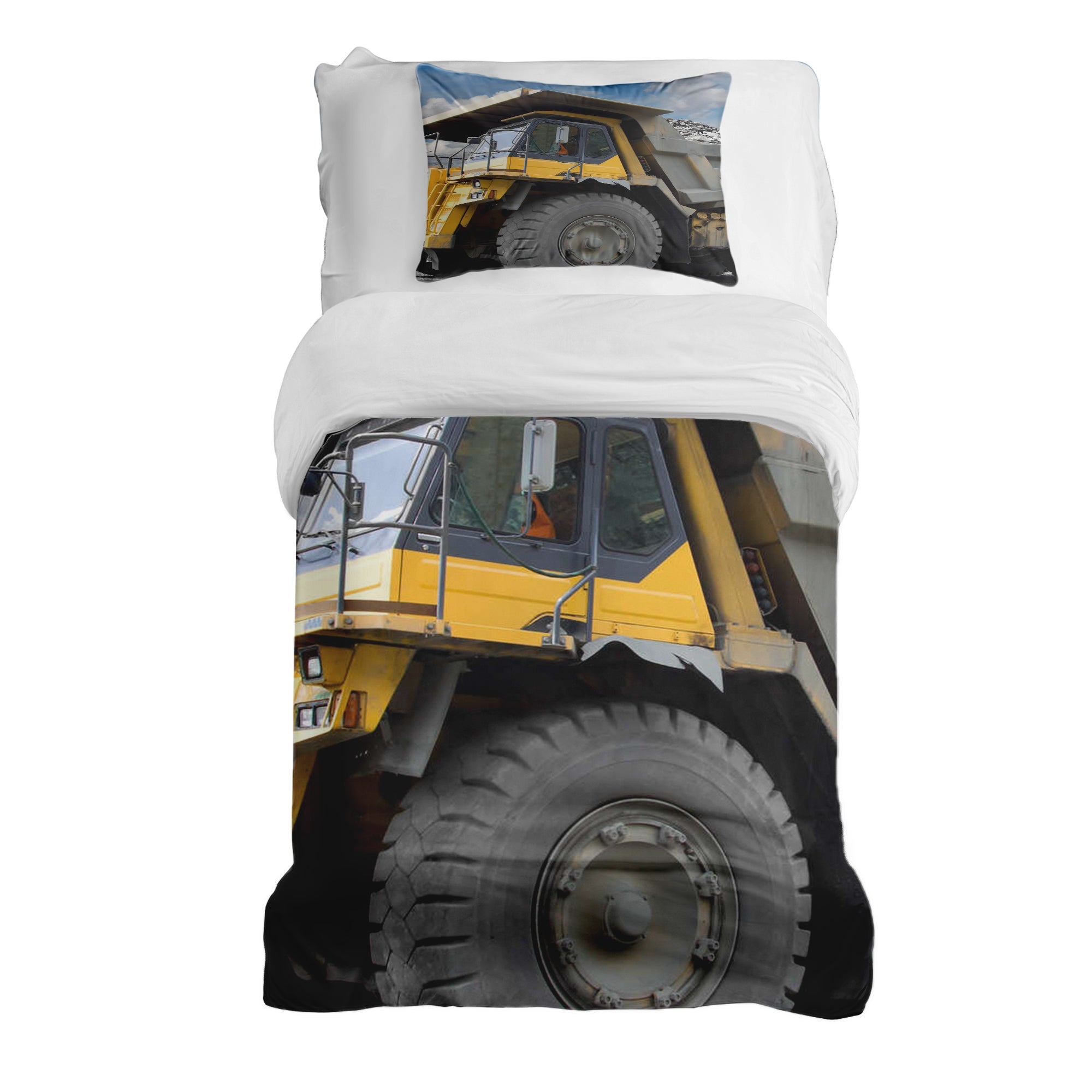 Original Therapiedecke - Ensemble de literie en coton Camion Jaune