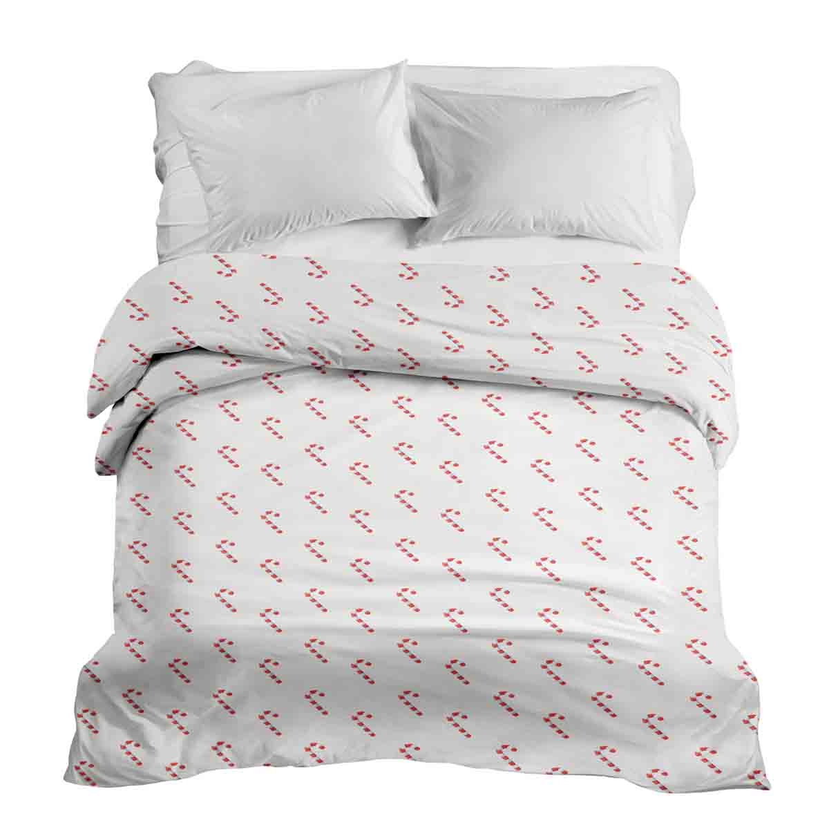 Couverture thérapeutique originale - Housse en coton blanc avec cannes de sucre