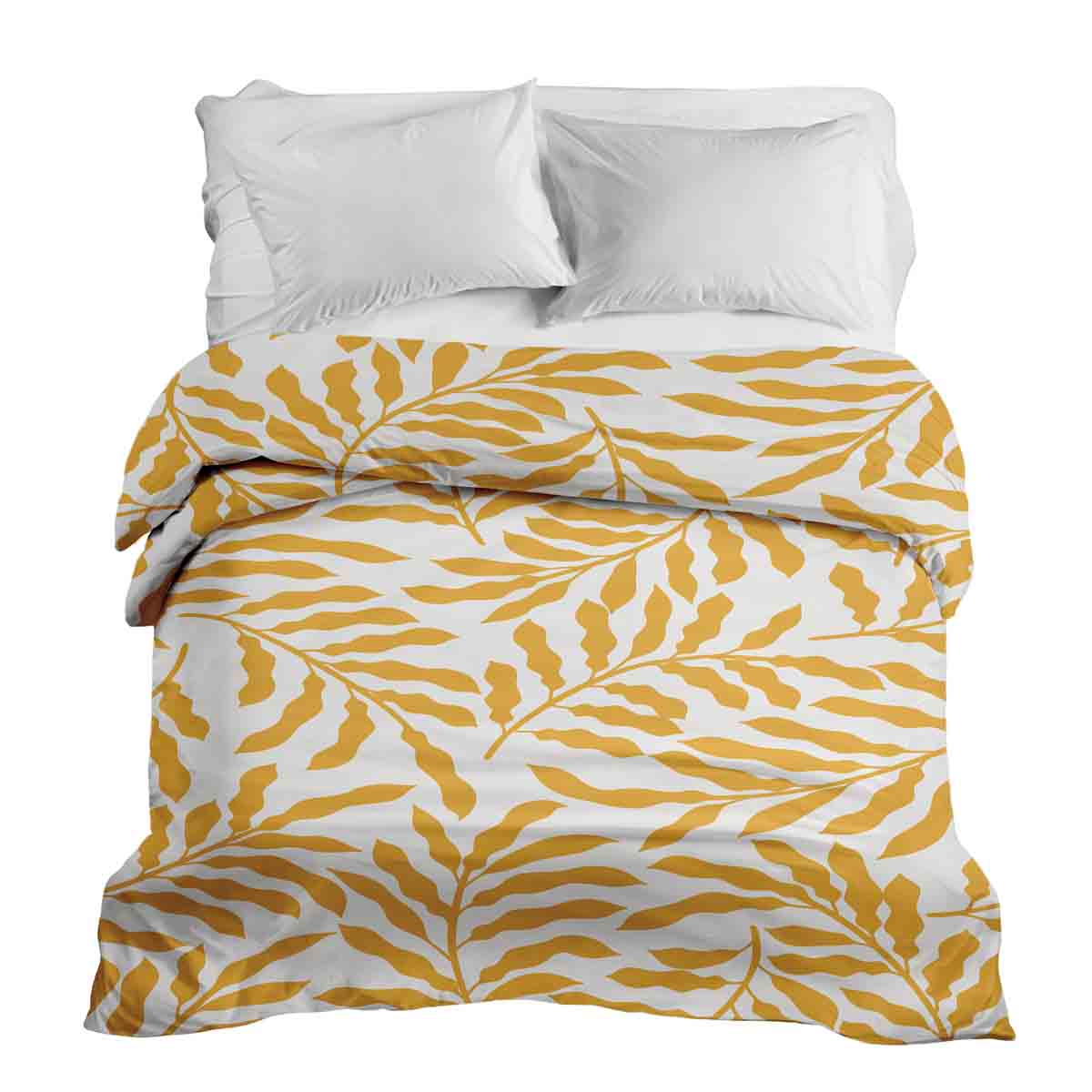Couverture thérapeutique originale - Housse en coton avec branches jaunes