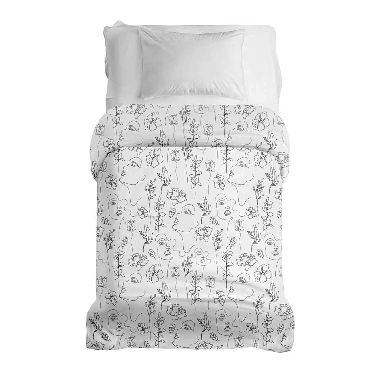Couverture thérapeutique originale - Housse en coton fleurs bohèmes
