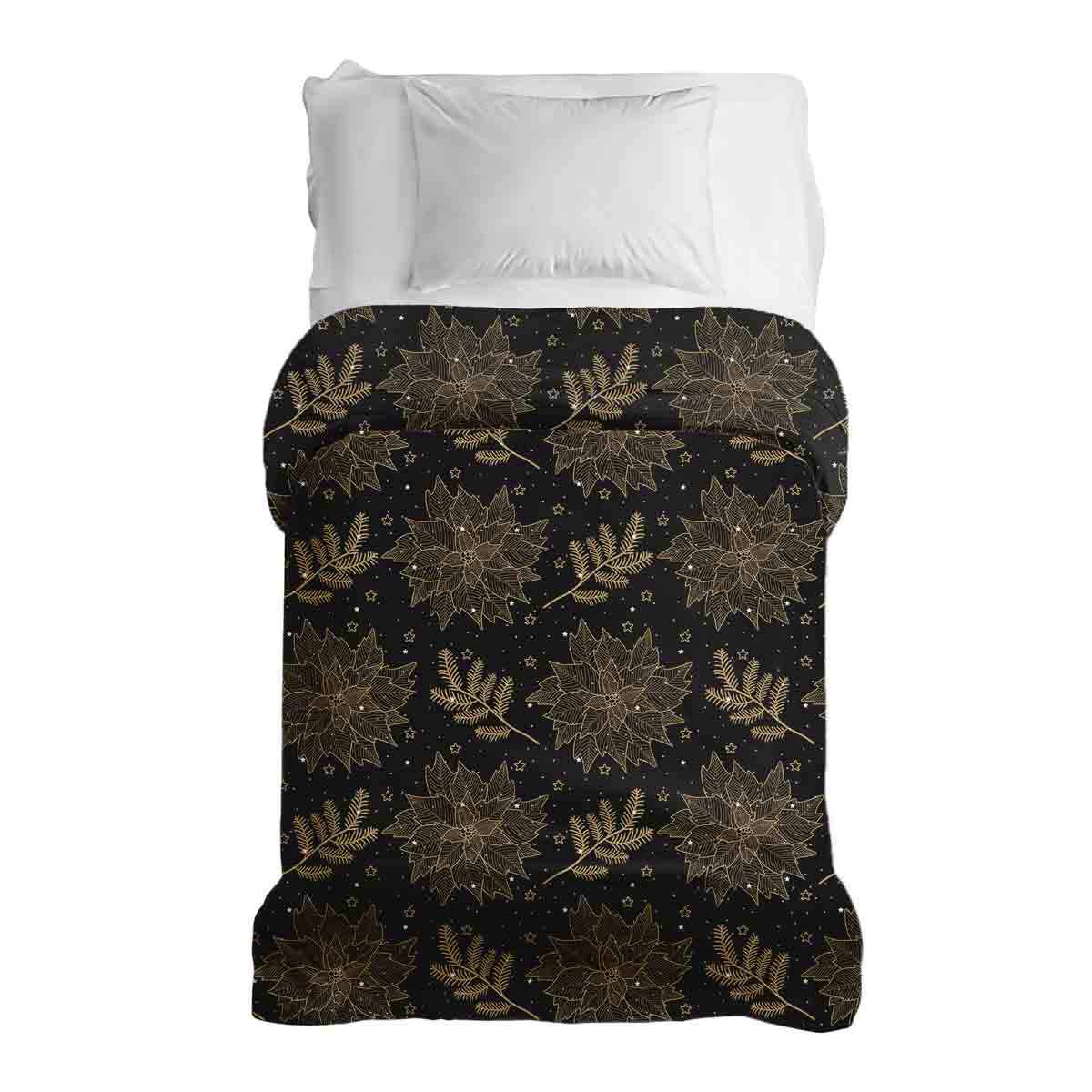 Couverture thérapeutique originale - Housse en coton noire Étoile de Noël